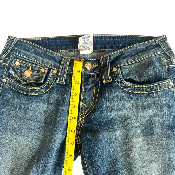True Religion Women's Y2K Embellished Gold Label Low Rise Jeans Medium Wash 27 - Picture 8 of 9